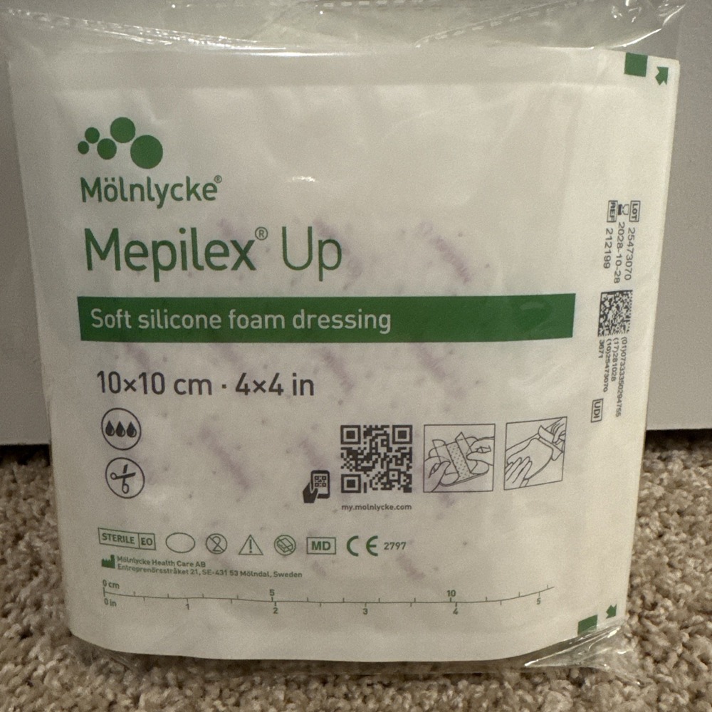 Mepilex Up 4 X 4  Soft Silicone Foam Dressings 10 New, No Box